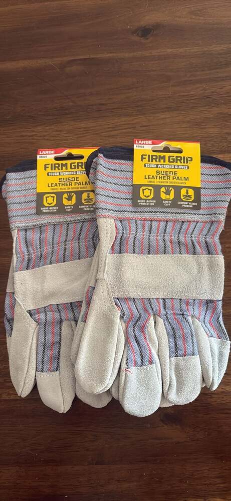 FIRM GRIP Suede Leather Palm Large Glove (6PAIR LARGE)